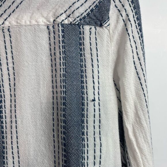 5 for $25🔥Krazy Kat Striped Long Sleeve Button Front Shirt Large - Picture 8 of 9